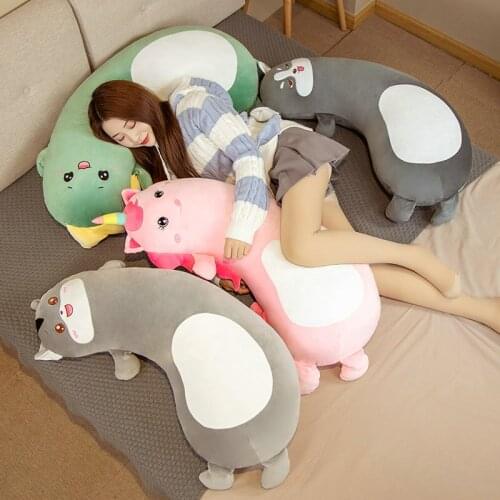 120cm New Cute Dinosaur Plush Toys Soft Cotton Stuffed Dog Pillow Cushion Animal Cloth Hamster Doll Baby Birthday Kids Gift