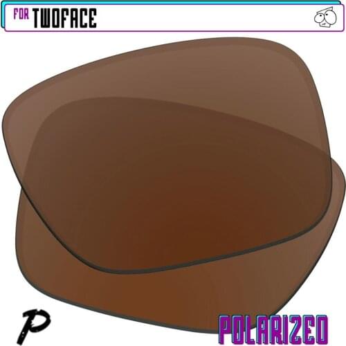 EZReplace Polarized Replacement Lenses for - Oakley TwoFace Sunglasses - Brown P