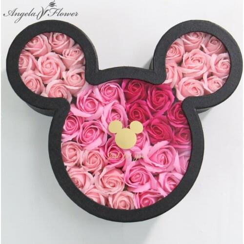 Chic Mickey Gift Box For Soap Flower Rose Chocolate Candy Apple Box Wedding souvenirs Christams Birthday Valentines Day Gift