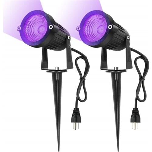 Thrisdar 5W 7W LED UV Black Light Outdoor Purple Landscape Spotlight for Birthday Wedding Glow Party Decor AC85V-265V