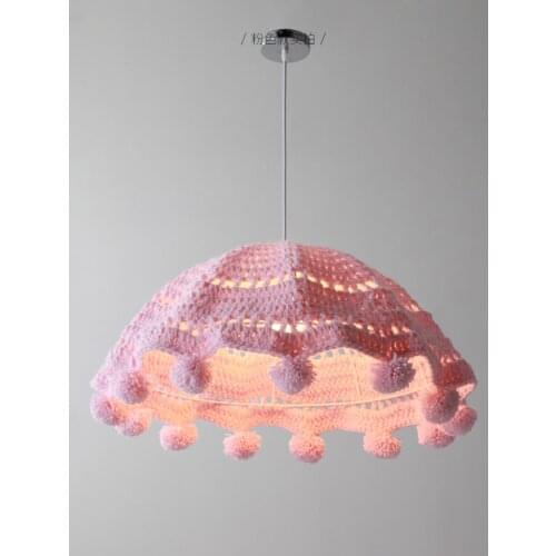 Cloths Pendant Lights Fabric Children Room Hanging Lamp Pink Pendant Light For Bedroom Lamp Dining Room Lights E27 Light Fixture
