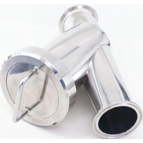 Pipe OD 76mm x Ferrule O/D 91mm Tri Clamp 20-150 Mesh 304 Stainless Steel Sanitary Y Type Strainer Filter Home Brew Wine