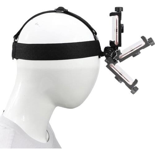 Universal Phone Holder ABS Head Strap Mount Headband Holder with Mobile Phone Clip Bracket for Smartphones