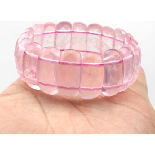 Natural Madagascar roses quartz stone beads bracelet natural GEM stone bracelet DIY jewelry bracelet for woman