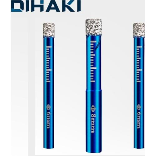 1Pcs Drill Hole Saw Bit 6-16mm Power Tool Cutting Bit Diamond Coating Diameter for Tile Marble Glass Ceramic Slate Dry Drill