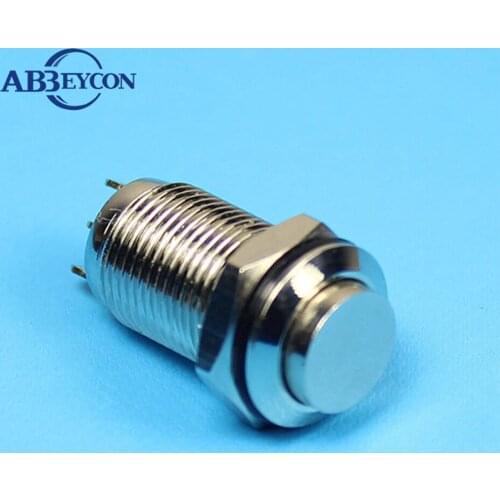 10mm Momentary Self-Locking 1NC1NC Metal Brass Self Retun Latching 3Pins Waterproof Small Push Button Switch