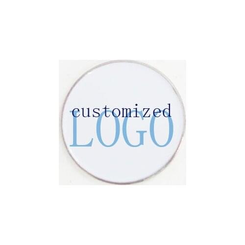 100pcs per lot 25mm ball marker customized logo ball marker with glue coating full color printing golf ball marker
