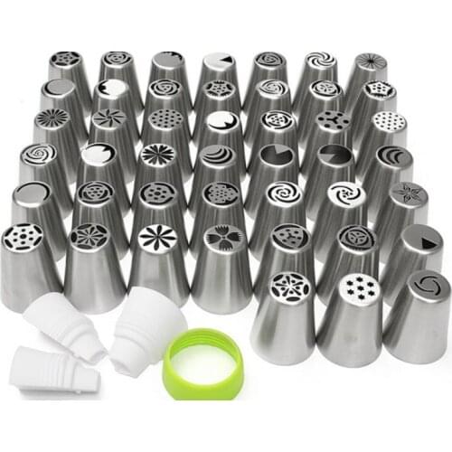 900pcs/20sets Stainless steel 45 Russian Tulip Rose Icing Piping Nozzles Tips Cake Decorating Pastry Baking Tool Set Kitchen Set