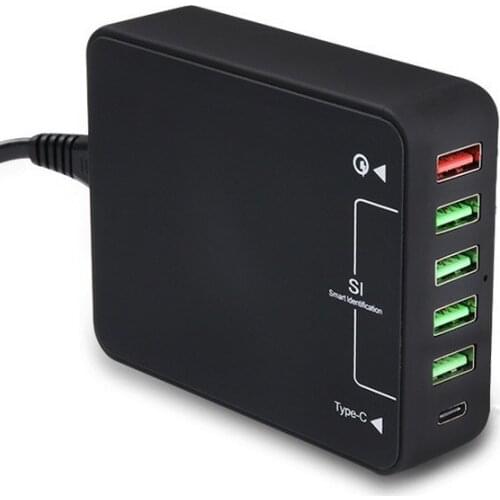 URVNS Multi-port 150W GaN USB C Fast harger Q 4.0 3.0 Type PD 100W 65W Desktop Adapter for Macbook Pro IPhone Xiaomi