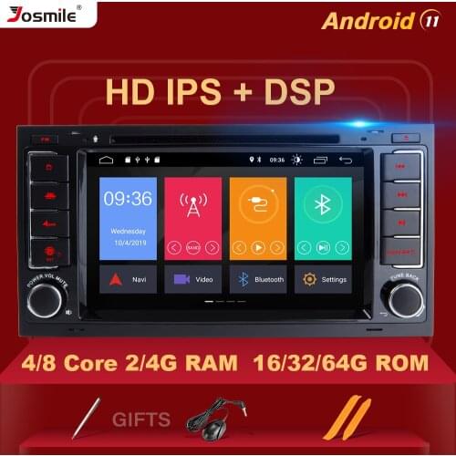 8 Core 4GB 64GB 2 Din Android 11 Car DVD Player For VW/Volkswagen/Touareg/Transporter T5 2004-2011 Multimedia Radio GPSAudio DSP