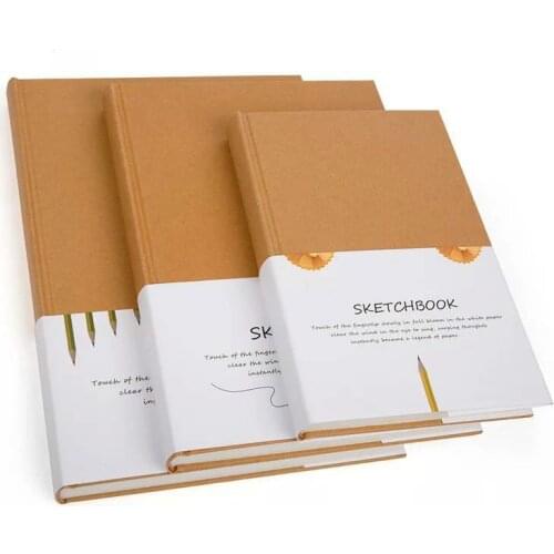 1Pcs Notebook Sketchbook Notepad A5 Diary Drawing Painting Graffiti White Page Blank Paper Art Office School Supplies Stationery