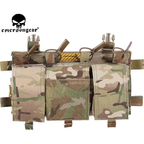 EMERSONGEAR MF Style Quad 5.56 Compatible Placard Magazine Bag Mag Pouch For Airsoft Tactical Chest Rig Vest Accessories EM7367
