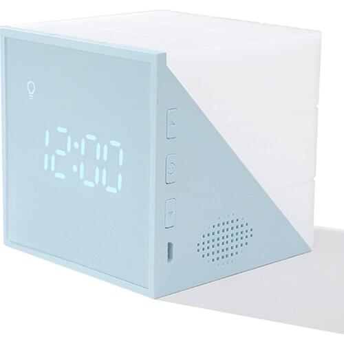 Hot Time Rubiks Cube Alarm Clock Led Color Night Light USB Rechargeable Alarm Clock Best Selling 2020 New Gift