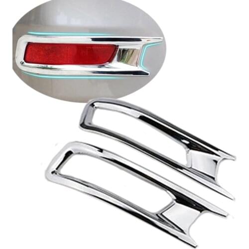 JEAZEA 2Pcs ABS Chrome Styling Rear Tail Fog Light Lamp Cover Trim Decoration Accessories For Toyota Corolla 2014 2015 2016 2017