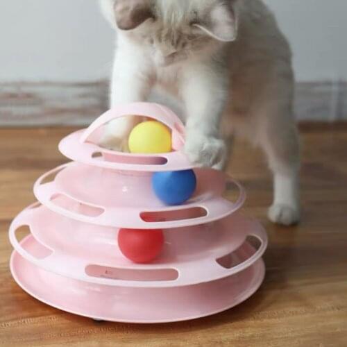 Cat Catnip Toy Turntable Ball рыба игрушка для кошки Four Layers антицарапки кошек Laser ChatFunny Pet KittenSmart Spinning Disc