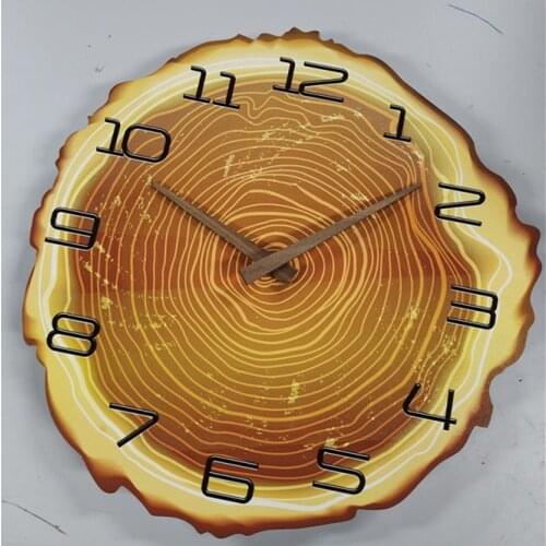 Creative Wooden Wall Quartz Clock Movement +Hands For Home Large Wall Clock Wooden decoration wall clock
