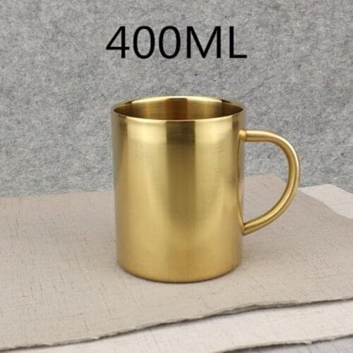 Stainless Steel Double Wall Insulated Cup Water Coffee Mug 400ml Rose Gold
