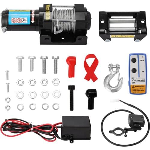 Powerful 4000lbs Electric Recovery Winch Kit Professional ATV Trailer Truck Car DC12V Remote Control Winches