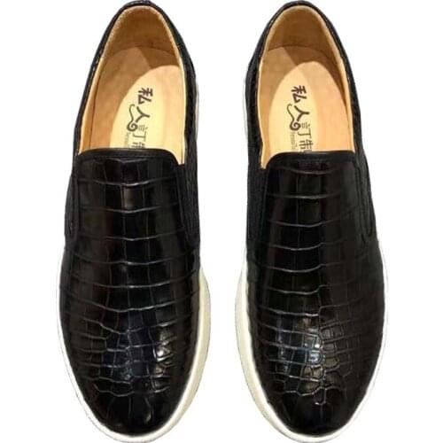 YL0065 Crocodile Quality Luxury Mens Casual Shoes Famous Brands High Quality New Style Fashionable Mens Shoes