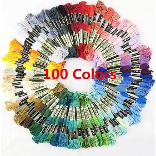 Multicolor Cross Stitch Threads Cotton Sewing Skeins Embroidery Thread Floss Skein Kit DIY Sewing Tool 24/36/50/100pcs