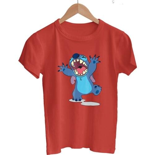 Summer New Products Women T-Shirts Disney Lilo & Stitch Kawaii Printing Short Sleeve Fashion Casual T Shirts Female Comfort Cute