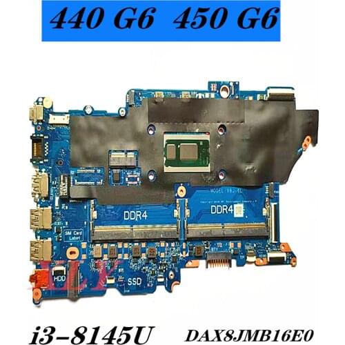 CPU I3-8145U FOR HP 440G6 450 G6 notebook motherboard DAX8JMB16E0 X8J-6L DDR4 100% test work