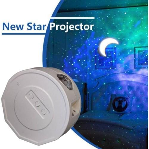 Star Sky Projector LED Starry Night Light Projection Universe Ocean Waving Lights 360 Degree Rotation Night Lighting Lamp