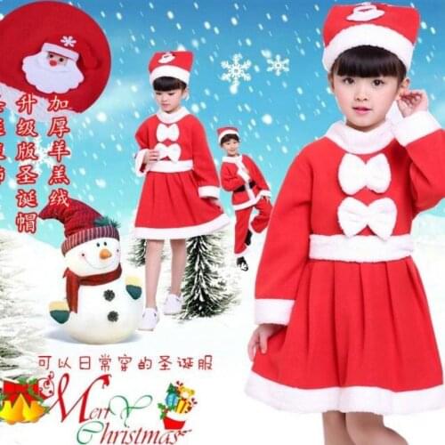 Baby Boys Girl Christmas Suits Leisure Long Sleeved Girl Dress+ Hat 2Pcs or Boys Coat+Pant 2PCS Children Clothes Suits 18M-10