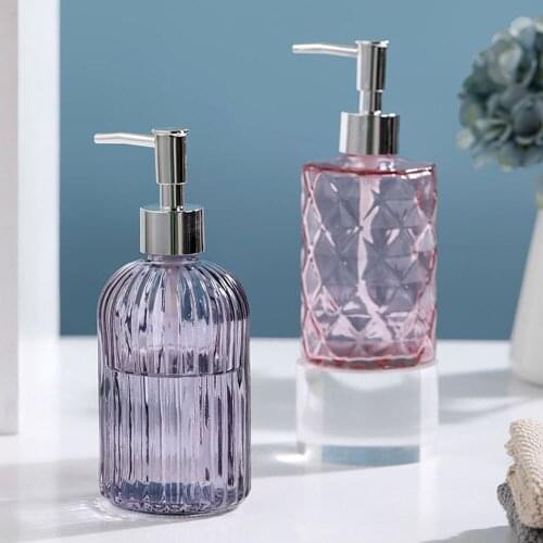 Glass Soap Dispenser Storage Bottle for Shampoo Shower Gel Hair Conditioner Hand Washing