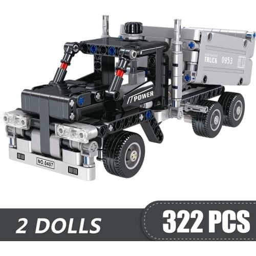 Building Blocks Compatible high-tech City Transport Truck Van Lorry Car Model Bricks Toys for Boys Girls Children Friends Gift