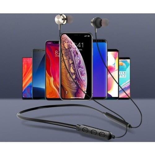 B12 Universal Wireless Bluetooth Hanging Neck In-Ear Magnetic Sports Headset for Samsung Huawei Xiaomi