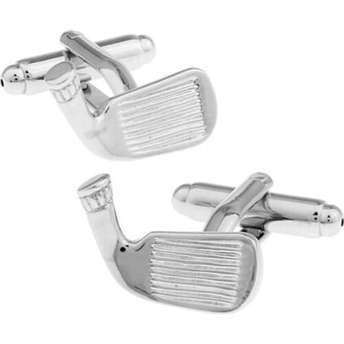 High Quality French Style Silvery Golf Cufflinks For Mens Shirt Brand suit Cuff Buttons Top sale Cuff Links Jewelry