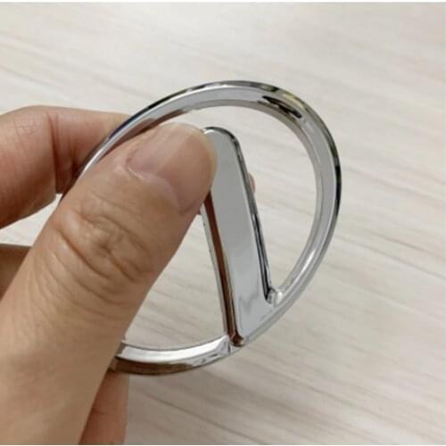 ABS chrome 65mm*49mm car Steering Wheel Badge steer wheel emblem Sticker Car Styling