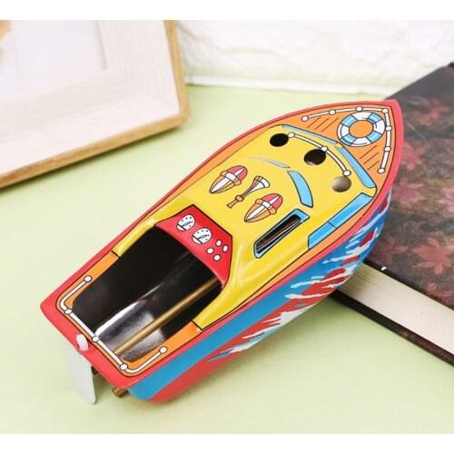 1 Set Candle Steam Driven Vessel Metal Boat Colorful Painting Handmade Craft Vintage Gifts For Children Kids Adults Toys 97BE