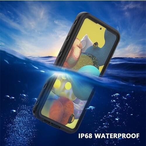 1 Pcs Black Transparent Waterproof Mobile Phone Shell High Quality TPU+PC Diving Protective Cover For Samsung Galaxy A51 4G 5G