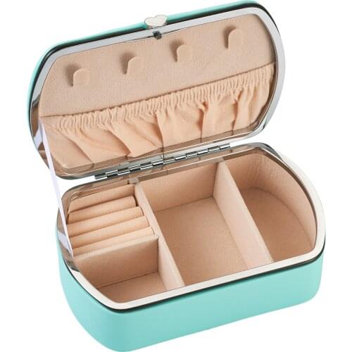 1pcs PU Leather Jewelry Storage Box with Velvet Lining For Earrings Necklace Bracelet Jewelry Packaging Boxes 9.5x14.6x5cm