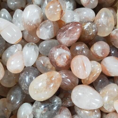 1pcs Red Flower Stone Natural Gem Stone Egg Crystal Healing Decor Statue Sphere Massage