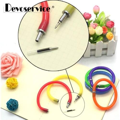 1Pcs Creative Ballpoint Pen Candy Color Bracelet Bracelet Stationery Fine Point Portable Wristband Pen School Writing Supplies