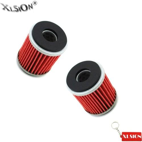 XLSION 2Pcs Oil Filters For Yamaha YZF 125 WR 125R 125X YZ 250 250F WR250 WR450F YZ250F YZ450F YFZ450 YFZ450R Raptor XT250X