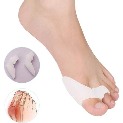 5 Pair Silicone Gel Toe Separator Protector Foot Fingers Two Hole Thumb Valgus Bunion Adjuster Hallux Valgus Guard Feet Care