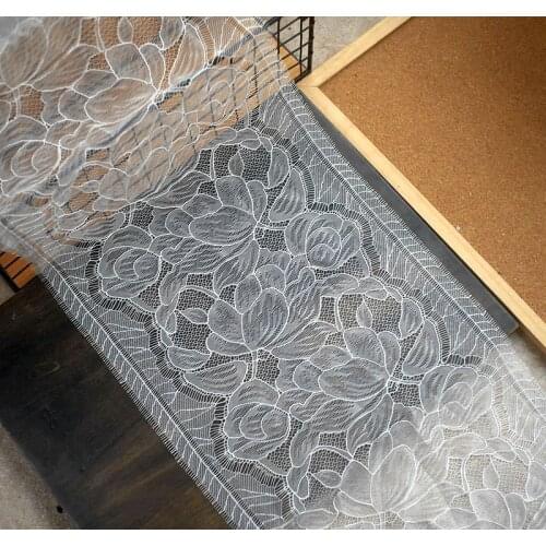 Off white wedding lace Thin and soft eyelash lace fabric 28cmx3 meters/piece sewing lace