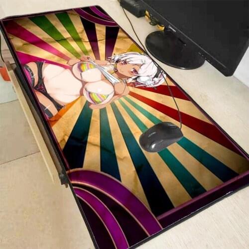 Mairuige Cartoon Girl Big Breast Large Gaming Mouse Pad Gamer Locking Edge Keyboard Gaming Desk Mousepad for CS GO LOL Dota Game