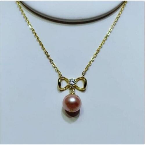 Jewelry 100% Natural freshwater Pearl Necklace pendant for women 925 sterling Silver Chain
