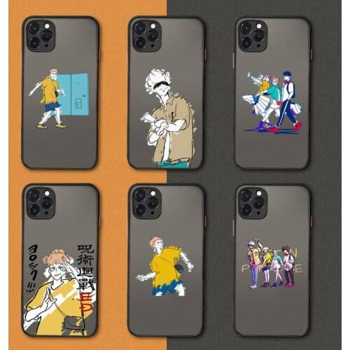 Jujutsu Kaisen Phone Case black matte transparent For iPhone 7 8 x xs xr 11 12 pro plus mini max Clear Funda