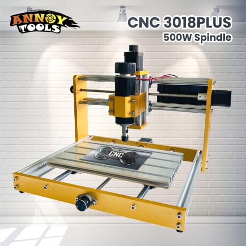 CNC Wood Router 3018 Pro Plus Upgrade 500W Spindle Kit 40W Laser Engarver Milling Machine Suitable for Metal Acrylic MDF Carving