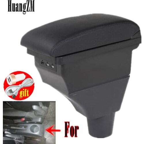 For Renault Sandero Stepway armrest box central Store content Storage box armrest box with cup holder ashtray USB interface