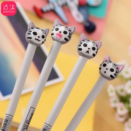 1 pcs Stationery Cute Cat Creative Neutral Pen Black Signature Pen Student Supplies Kawaii School Supplies Pen for Writing