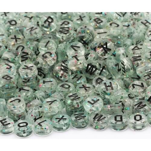 Round 4x7mm Mix Acrylic Letter Beads Transparent Alphabet Spacer Beads For Jewelry Making Necklace Bracelet Accessories Beaded