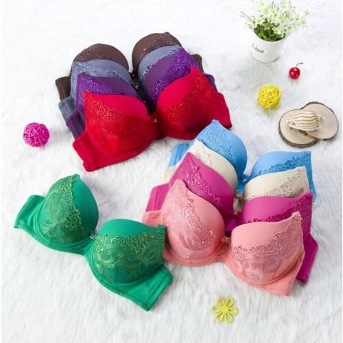 Hearing spring,3/4 cup polyester push up bras,lace patchwork sexy underwear bra,ladies intime fashion lingerie free shipping