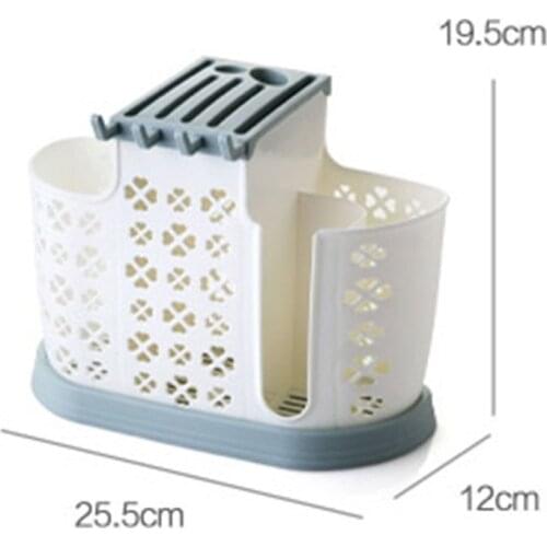 Kitchen Chopsticks Cage Spoon Storage Box Storage Rack Fast Draining Water Cutlery Sponge Holder Dish Multifunction Rack